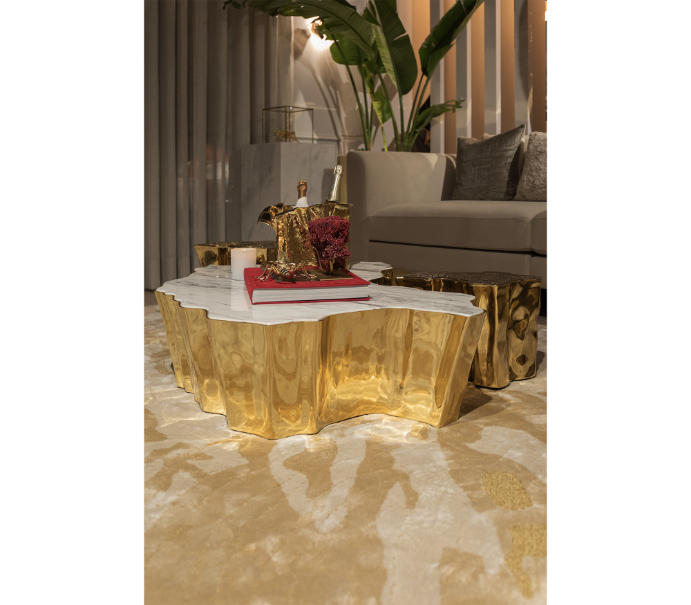 EDEN CALACATTA MARBLE CENTER TABLE