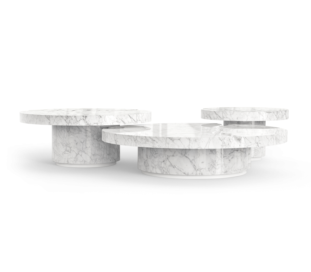 EMPIRE CARRARA MARBLE CENTER TABLE