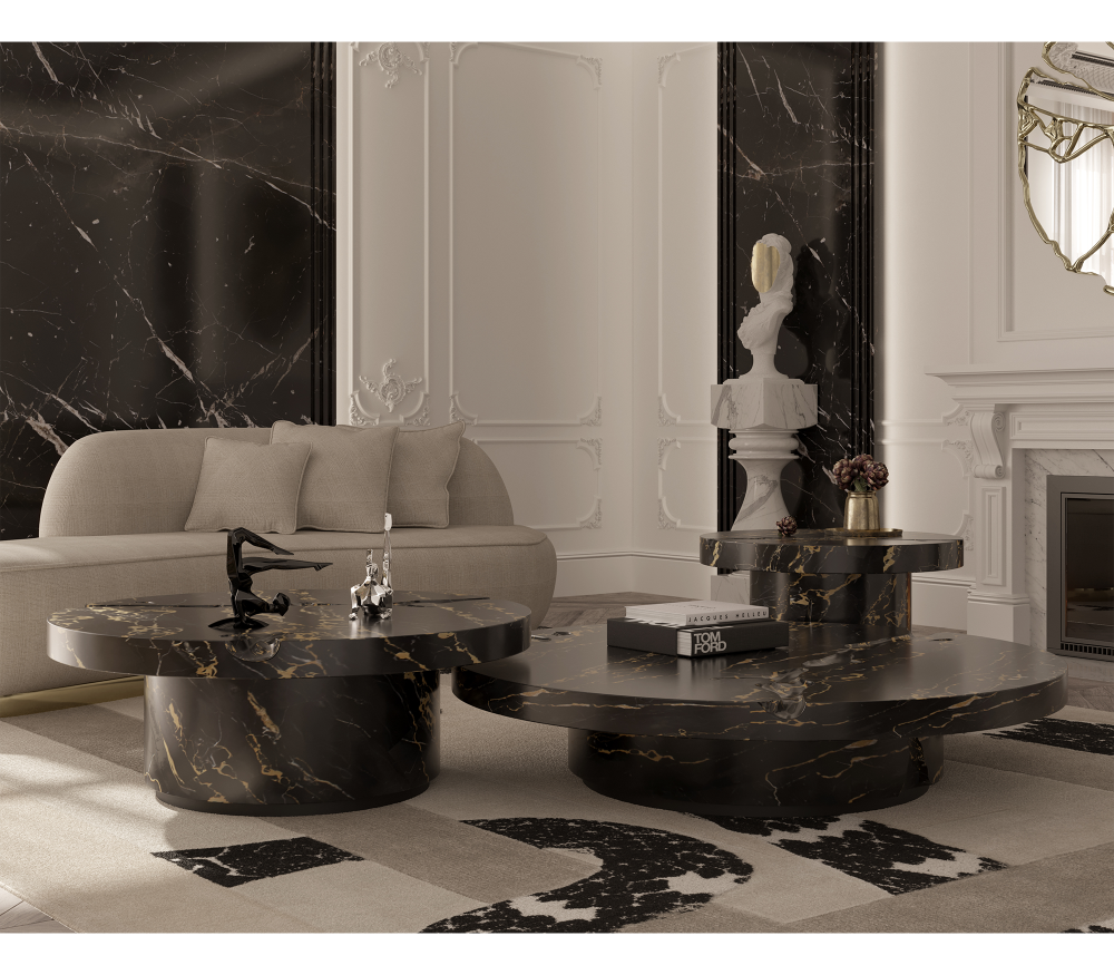 EMPIRE PORTORO MARBLE CENTER TABLE