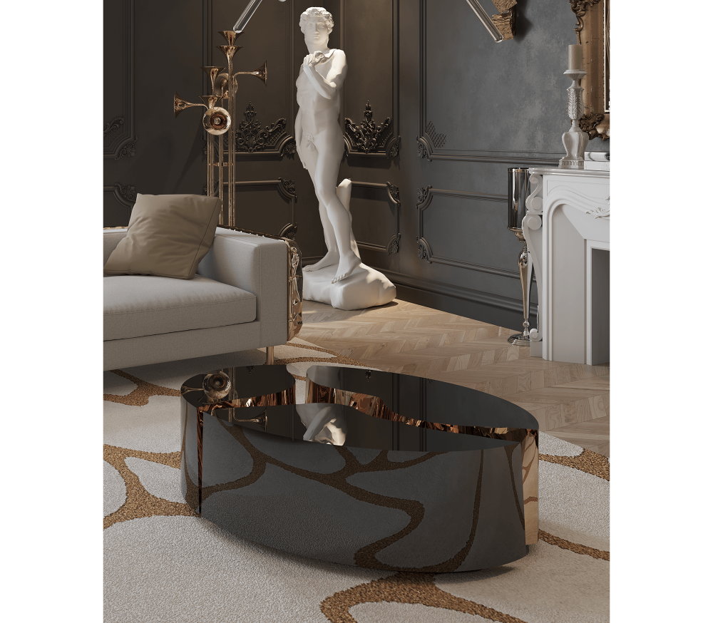 LAPIAZ OVAL BLACK CENTER TABLE