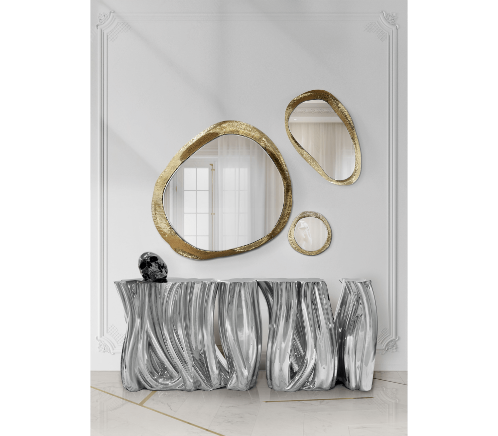 MONOCHROME SILVER SIDEBOARD