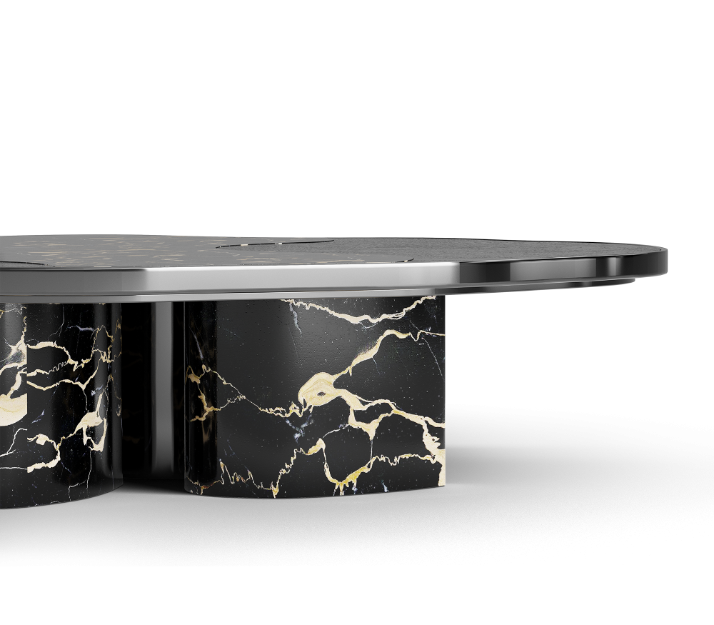 OPHELIA PORTORO MARBLE AND GOLD CENTER TABLE