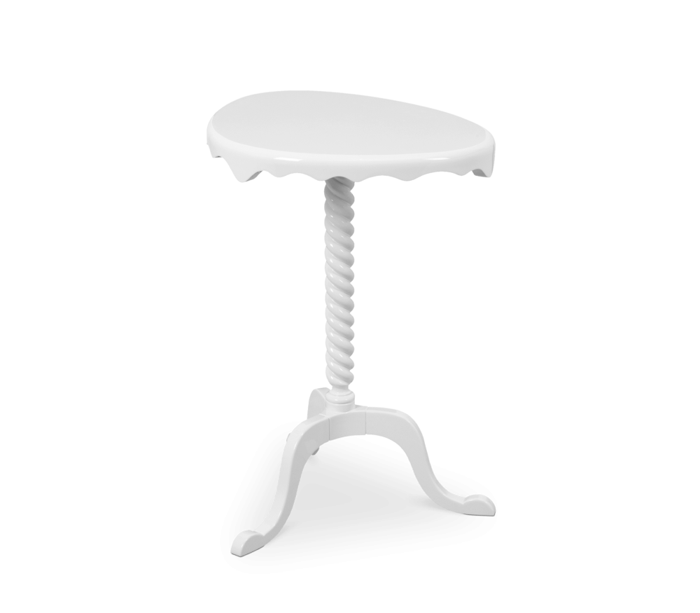 OTTOMAN WHITE SIDE TABLE