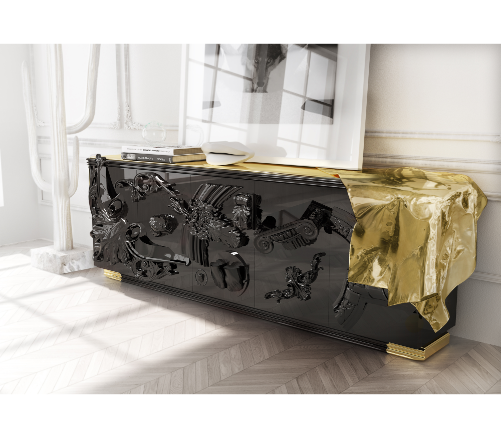 VOLTAIRE BLACK SIDEBOARD