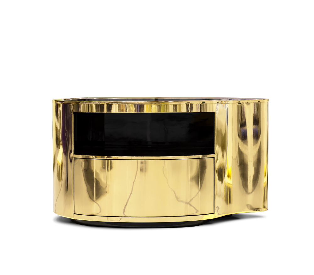 WAVE GOLD NIGHTSTAND