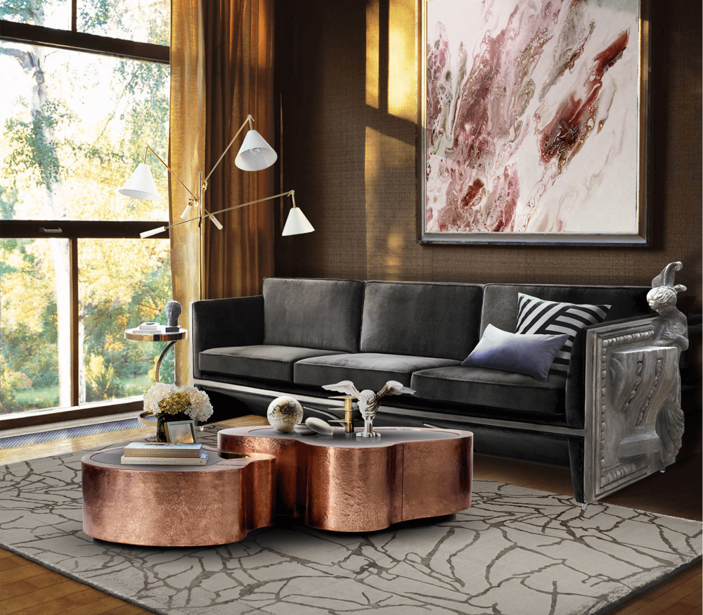 WAVE POLISHED COPPER CENTER TABLE